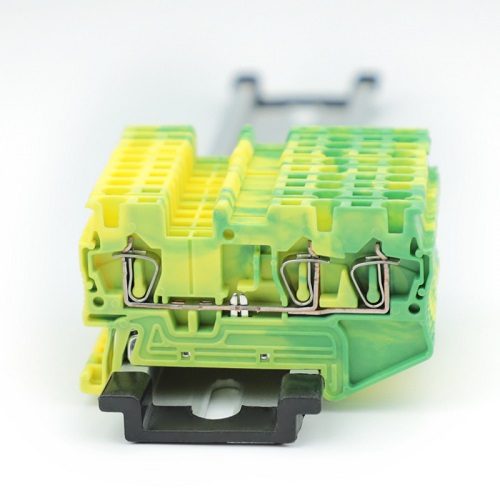 ST1.5-TW-PE 1.5mm2 스프링 케이지 나사가없는 PE 지구 터미널 블록